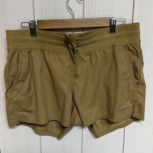 The North Face Women’s Aphrodite Motion Shorts – Twill Beige, Size L, EUC